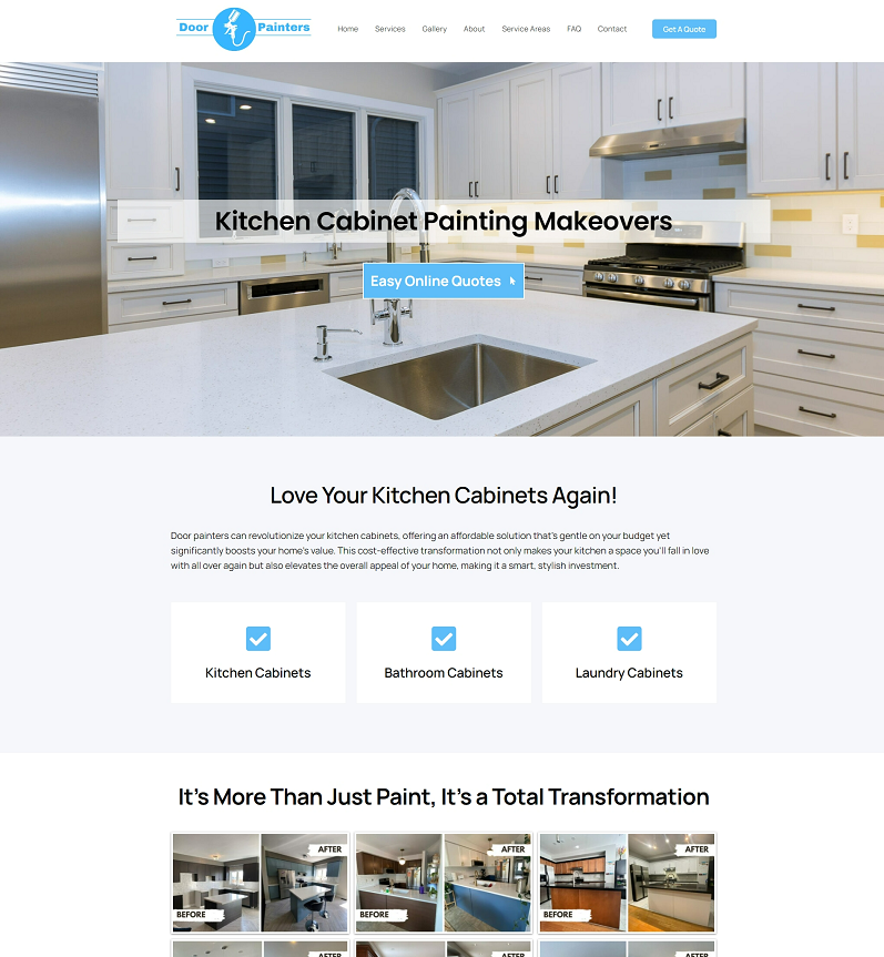 Cabinet Painting Website Design Sample